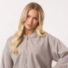 Gym King Grey Victory Loopback Full Zip Crop Hoodie