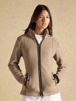 Joules Heritage Mink Brown Zip Up Polar Fleece